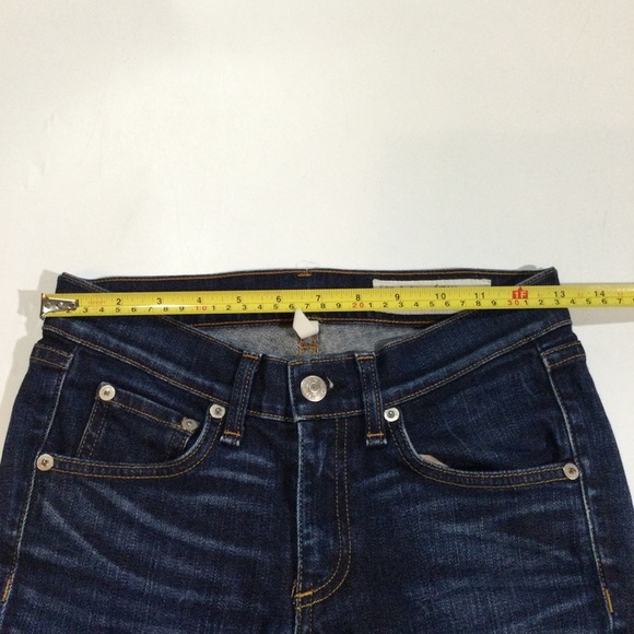Rag And Bone Women’s Size 24 Skinny Jeans in Classic Rise In Dark Blue - Picture 7 of 10